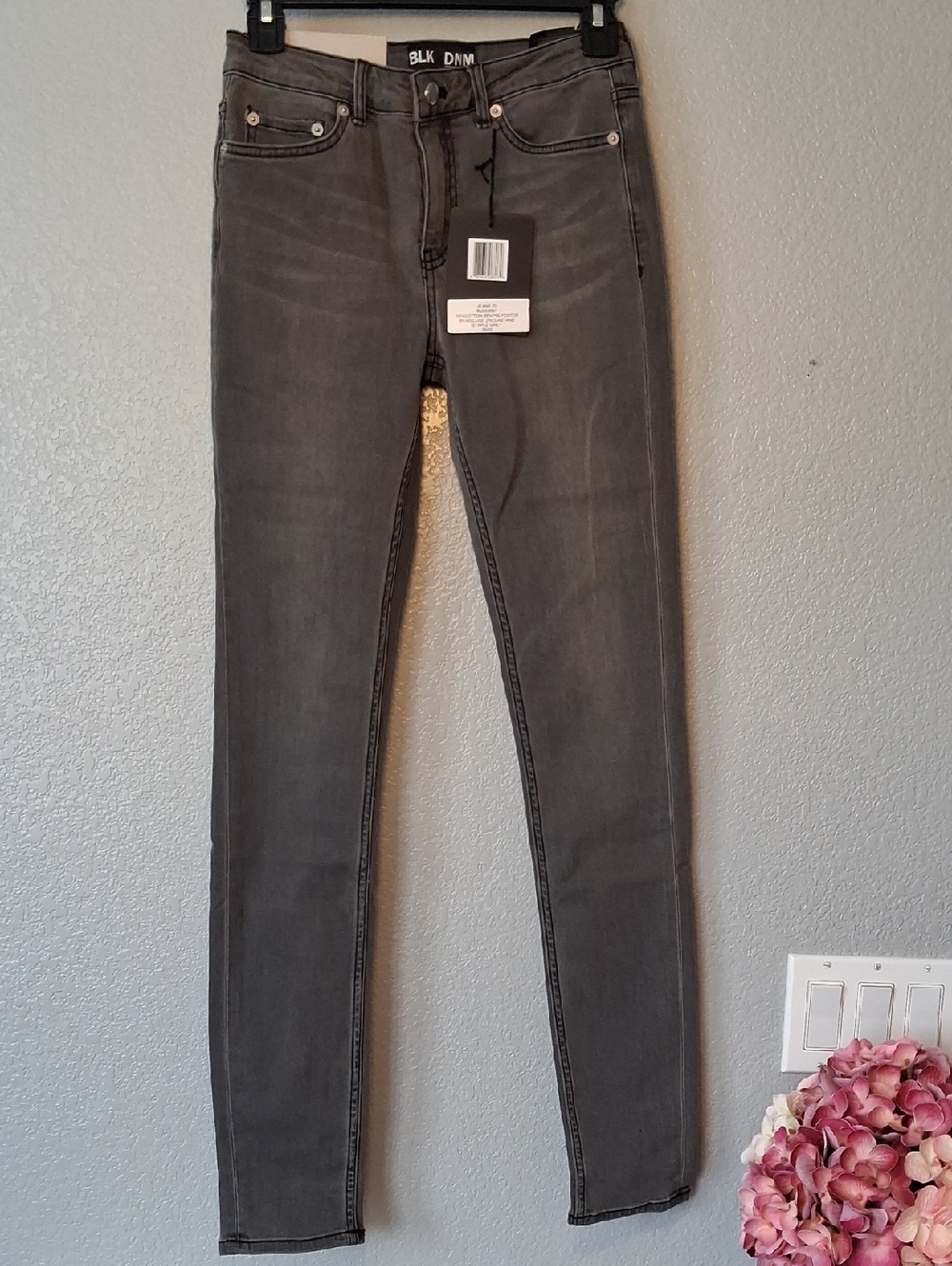 BLK DNM Women's Charcoal Skinny Jeans